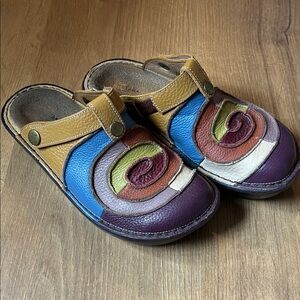 Spring Step Lollipop Multicolor Leather Clogs